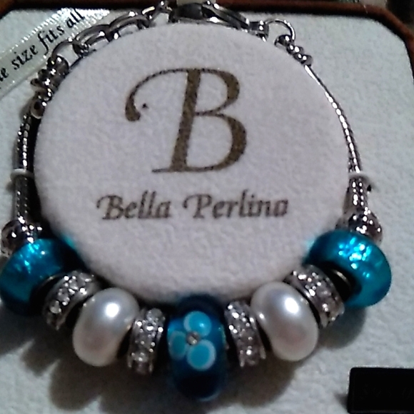 Beautiful beaded bracelet by Bella Perlina. One size fits all